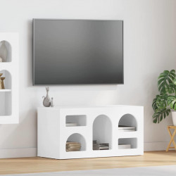 Szafka pod telewizor Wysoki połysk biały 80 x 35 x 40 cm