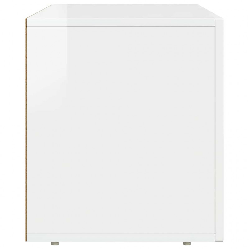 Szafka pod telewizor Wysoki połysk biały 80 x 35 x 40 cm
