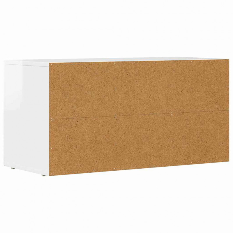 Szafka pod telewizor Wysoki połysk biały 80 x 35 x 40 cm