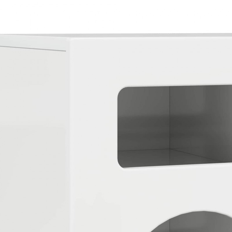 Szafka pod telewizor Wysoki połysk biały 80 x 35 x 40 cm