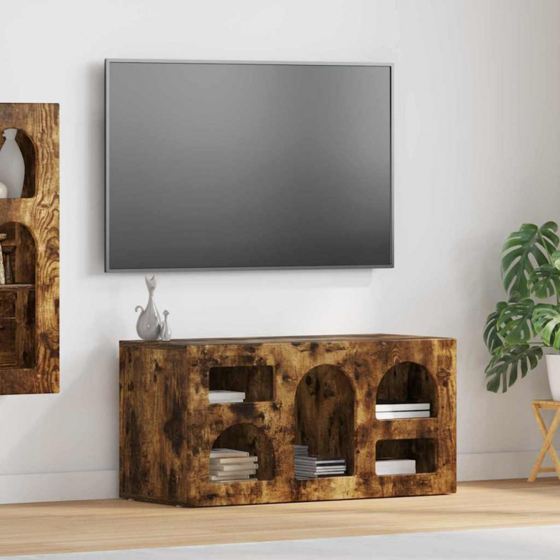Szafka pod telewizor Dąb wędzony 80 x 35 x 40 cm