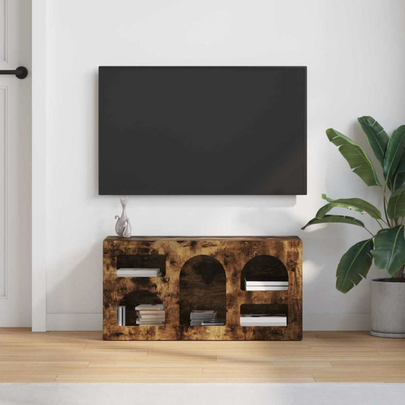 Szafka pod telewizor Dąb wędzony 80 x 35 x 40 cm