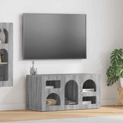 Szafka pod telewizor Szary Sonoma 80 x 35 x 40 cm