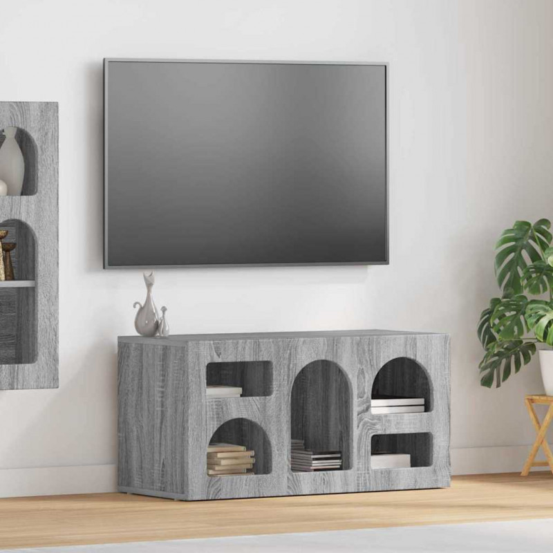 Szafka pod telewizor Szary Sonoma 80 x 35 x 40 cm