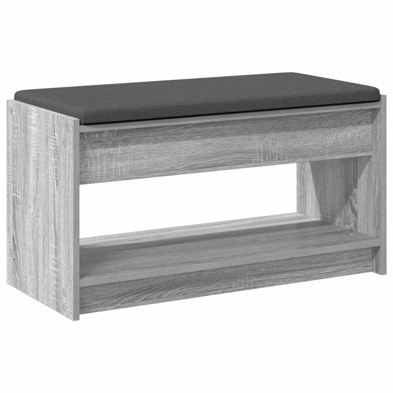 Ławka w przedpokoju z poduszką Szary Sonoma 83 x 38 x 45 cm