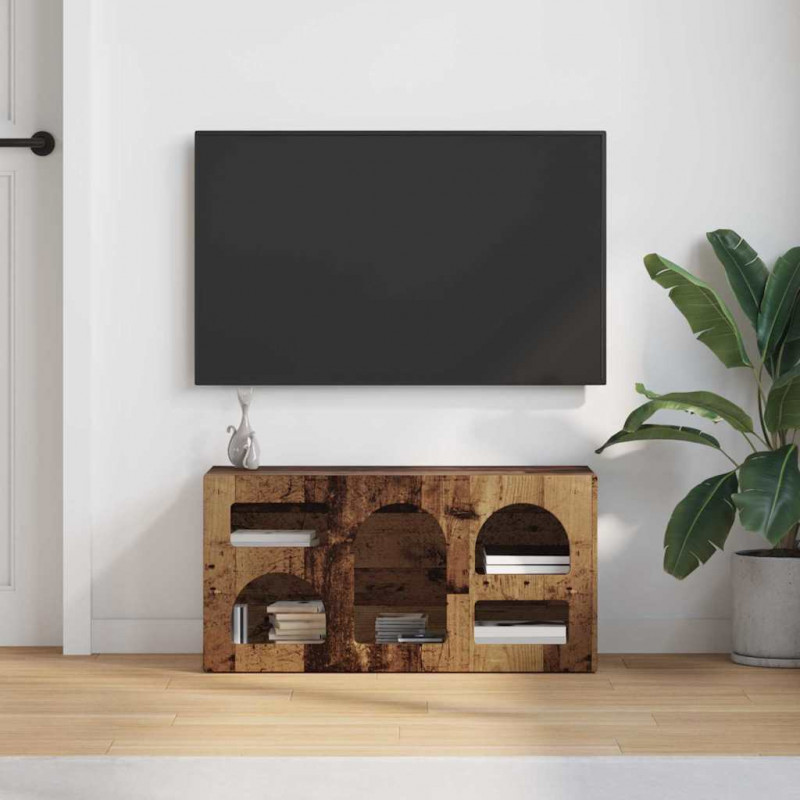 Szafka pod telewizor Stare drewno 80 x 35 x 40 cm