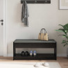 Ławka w przedpokoju z poduszką Czarny Dąb 103 x 38 x 45 cm