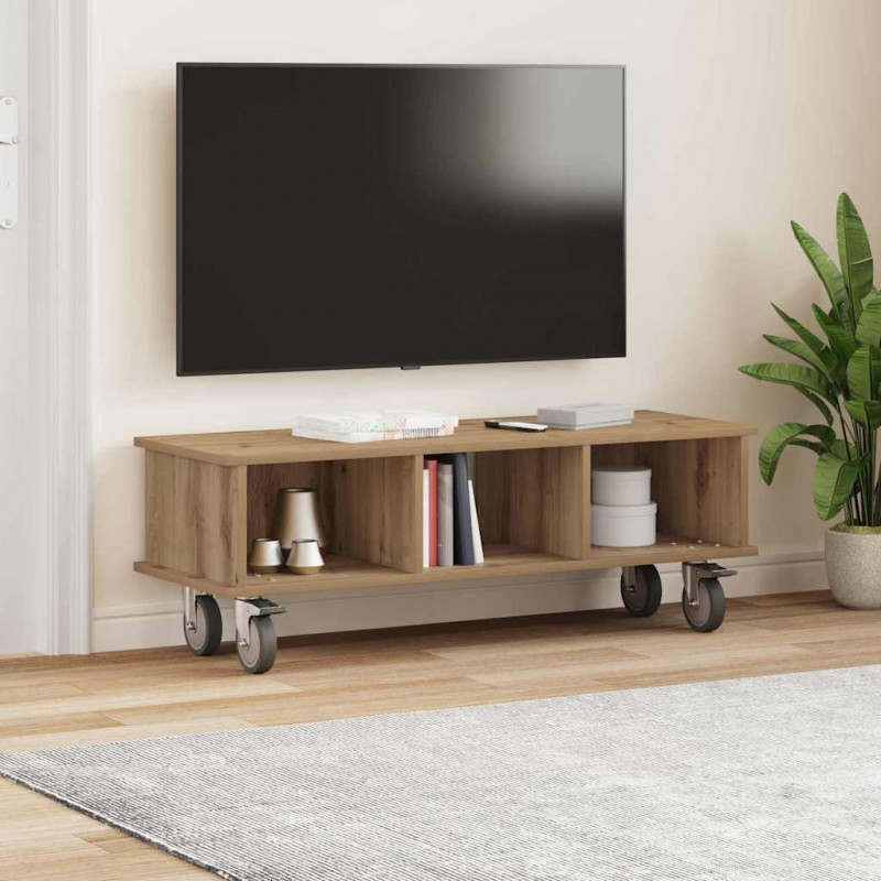 Stół pod telewizor Dąb rzemieślniczy 100 x 35 x 35 cm
