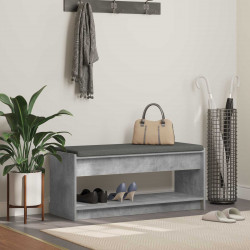 Ławka w przedpokoju z poduszką Betonowy Szary 103 x 38 x 45 cm