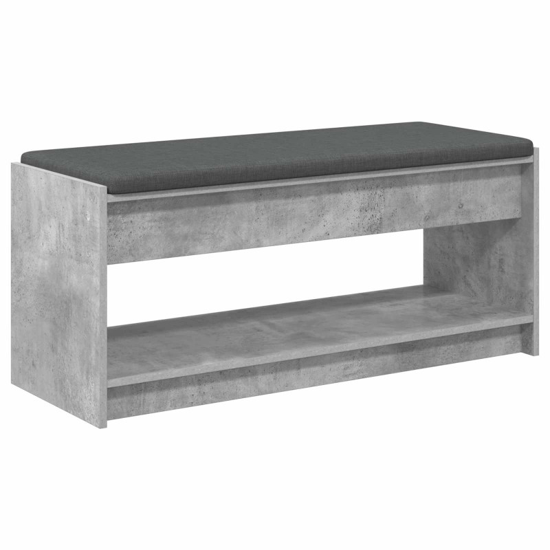 Ławka w przedpokoju z poduszką Betonowy Szary 103 x 38 x 45 cm