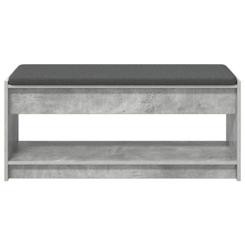 Ławka w przedpokoju z poduszką Betonowy Szary 103 x 38 x 45 cm