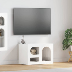 Szafka pod telewizor Wysoki połysk biały 60 x 35 x 40 cm