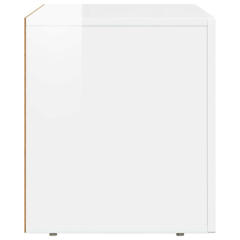 Szafka pod telewizor Wysoki połysk biały 60 x 35 x 40 cm