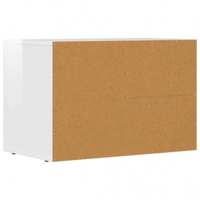 Szafka pod telewizor Wysoki połysk biały 60 x 35 x 40 cm