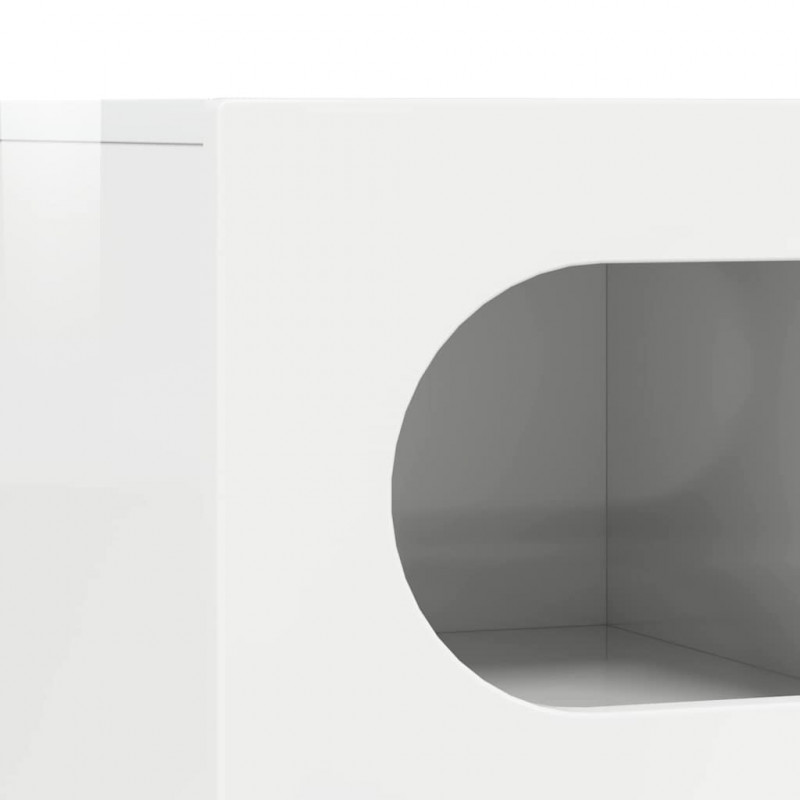 Szafka pod telewizor Wysoki połysk biały 60 x 35 x 40 cm