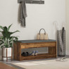 Ławka w przedpokoju z poduszką Stare drewno 103 x 38 x 45 cm