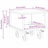 Stół pod telewizor Biały 37 x 35 x 35 cm