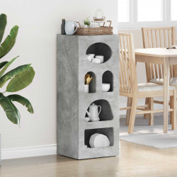 Bufet Betonowy szary 40 x 35 x 100,5 cm Materiał drewnopochodny