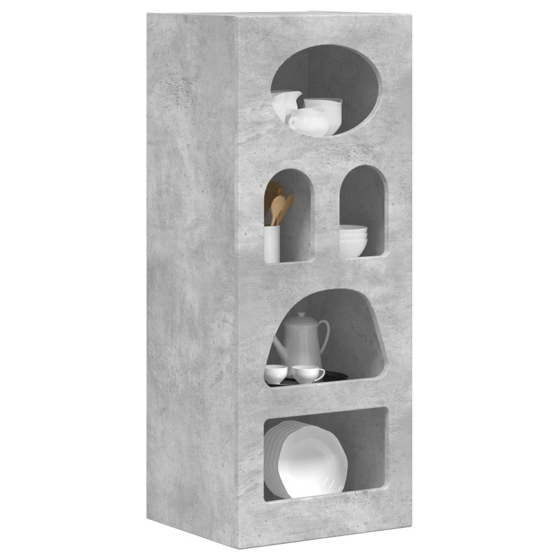 Bufet Betonowy szary 40 x 35 x 100,5 cm Materiał drewnopochodny