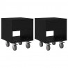 Stolik nocny 2 pcs Czarny Dąb 40,5 x 40 x 48 cm