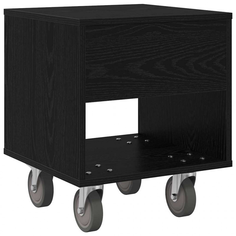 Stolik nocny 2 pcs Czarny Dąb 40,5 x 40 x 48 cm