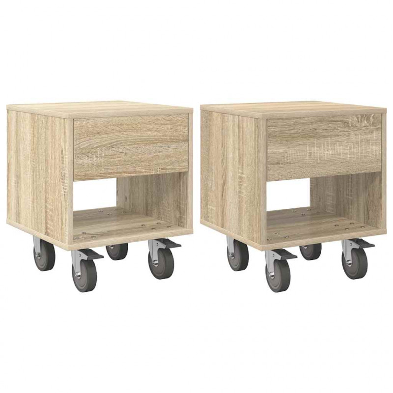 Stolik nocny 2 pcs Dąb Sonoma 40,5 x 40 x 48 cm
