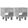 Stolik nocny 2 pcs Betonowy szary 40,5 x 40 x 48 cm