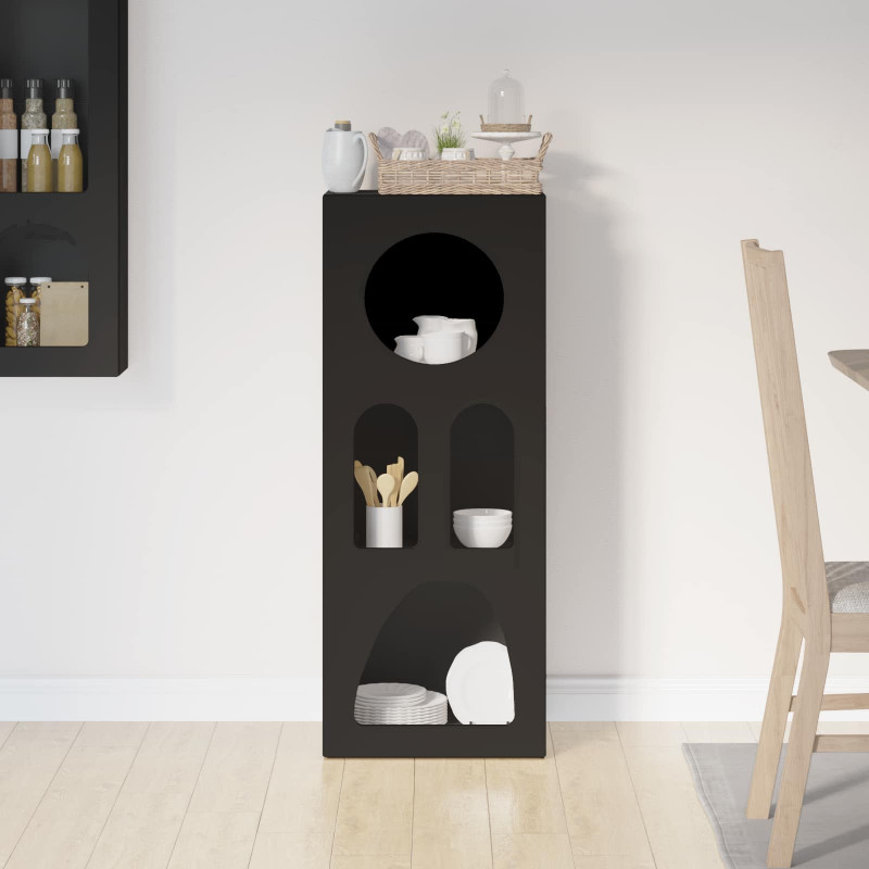 Bufet Czarny 40 x 35 x 100.5 cm Materiał drewnopochodny
