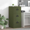 Szafka na dokumenty z półką Zielony oliwkowy 44 x 50 x 106.5 cm