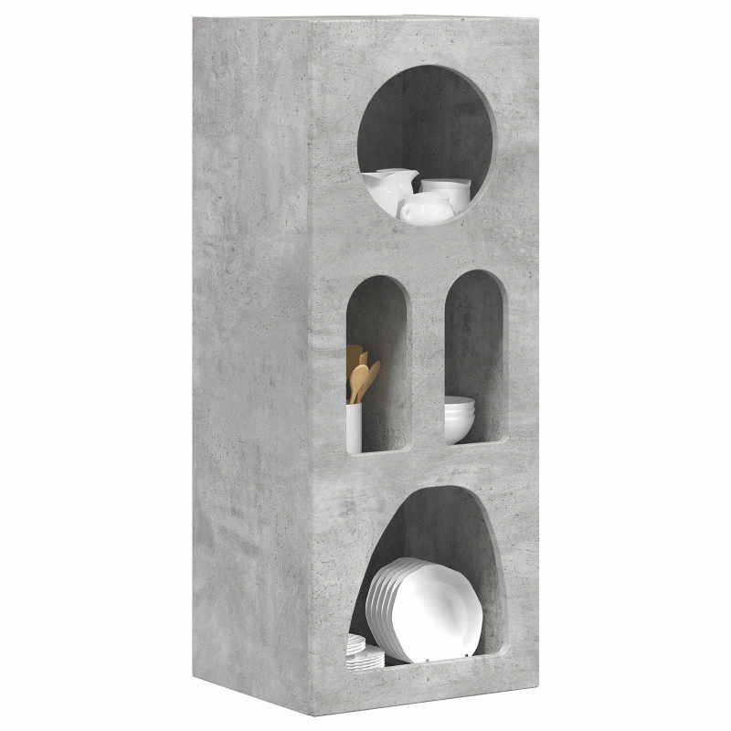 Bufet Betonowy szary 40 x 35 x 100.5 cm Materiał drewnopochodny