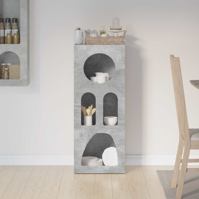Bufet Betonowy szary 40 x 35 x 100.5 cm Materiał drewnopochodny
