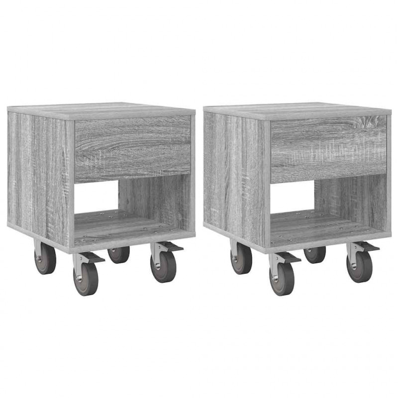 Stolik nocny 2 pcs Szary Sonoma 40,5 x 40 x 48 cm