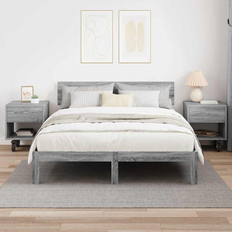Stolik nocny 2 pcs Szary Sonoma 40,5 x 40 x 48 cm