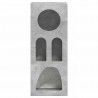 Bufet Betonowy szary 40 x 35 x 100.5 cm Materiał drewnopochodny
