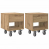 Stolik nocny 2 pcs Dąb rzemieślniczy 40,5 x 40 x 48 cm