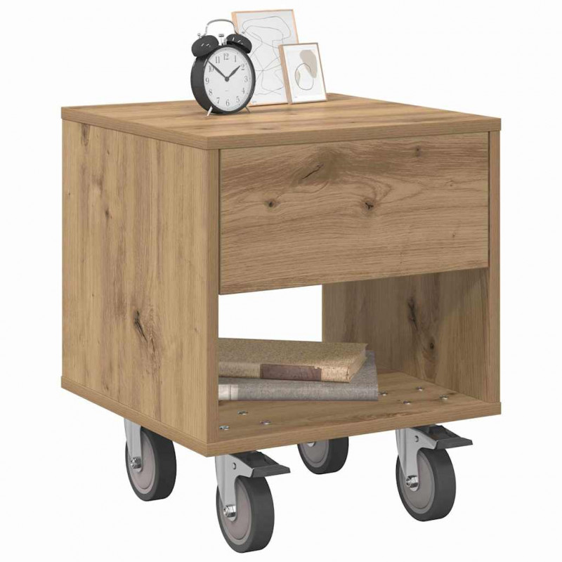 Stolik nocny 2 pcs Dąb rzemieślniczy 40,5 x 40 x 48 cm