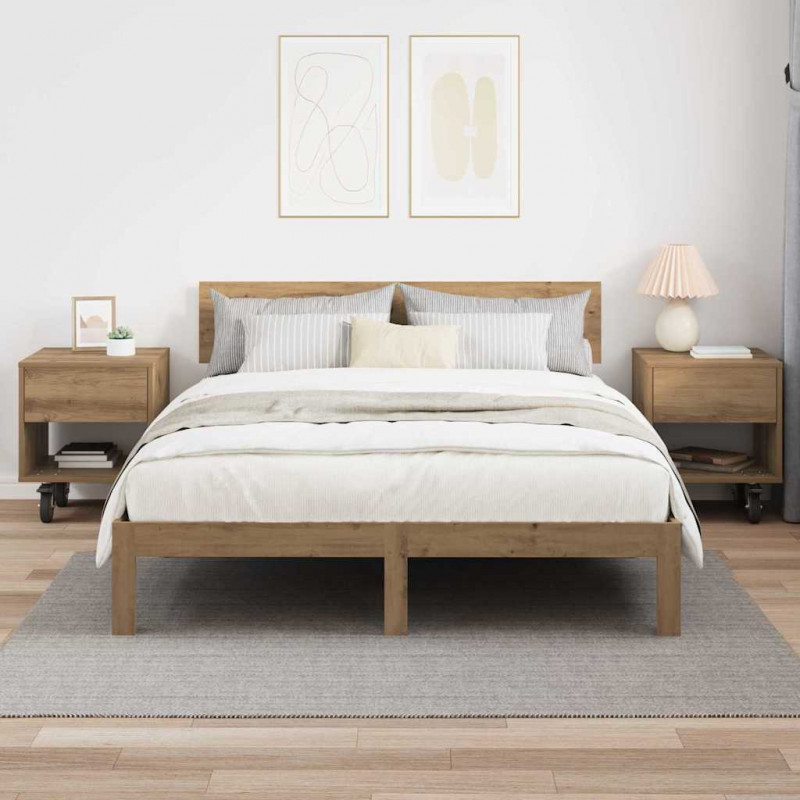 Stolik nocny 2 pcs Dąb rzemieślniczy 40,5 x 40 x 48 cm
