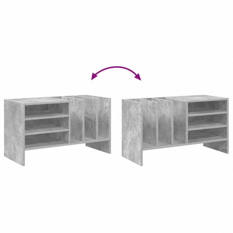 Szafka na płyty winylowe Betonowy szary 78,5 x 35 x 45 cm