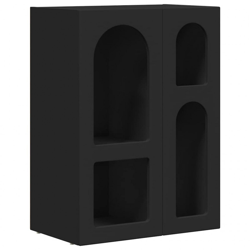 Bufet Czarny 59 x 35 x 80.5 cm Materiał drewnopochodny