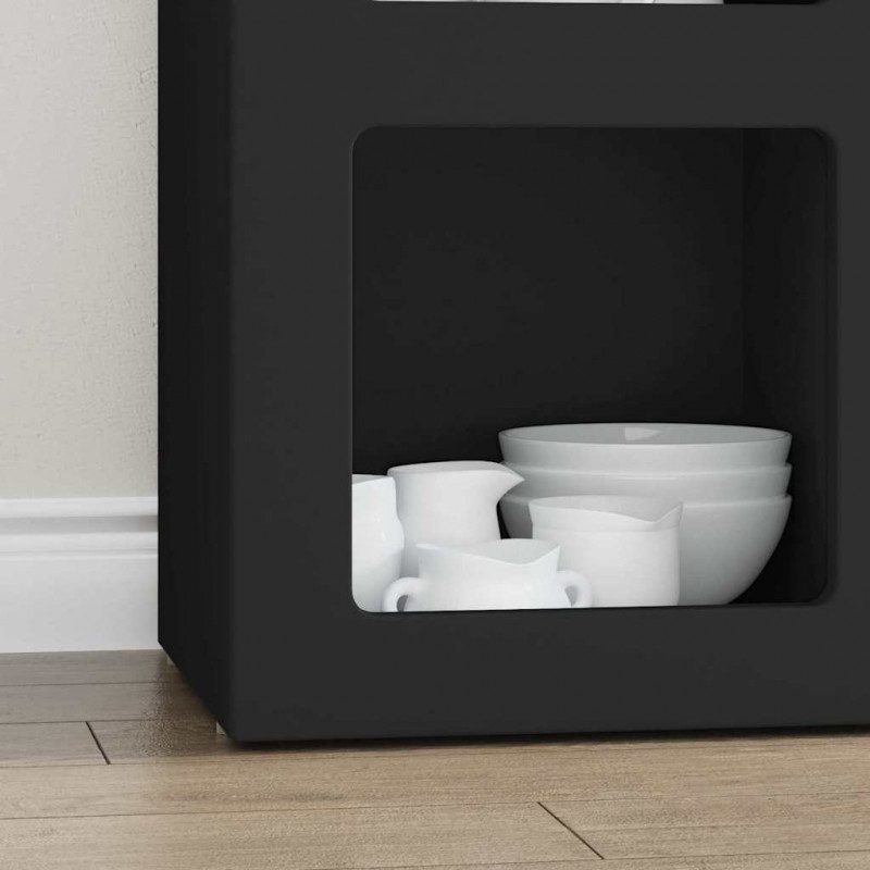 Bufet Czarny 59 x 35 x 80.5 cm Materiał drewnopochodny
