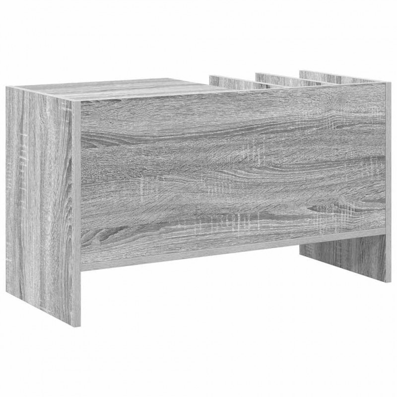 Szafka na płyty winylowe z półką Szary Sonoma 78,5 x 35 x 45 cm