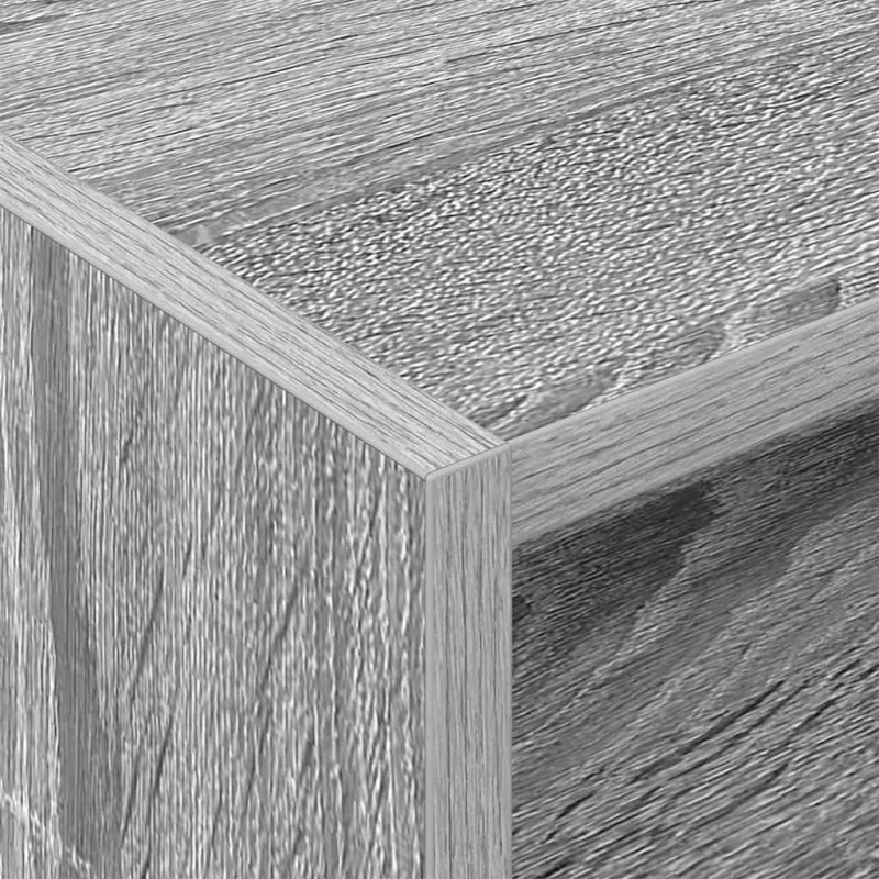 Szafka na płyty winylowe z półką Szary Sonoma 78,5 x 35 x 45 cm