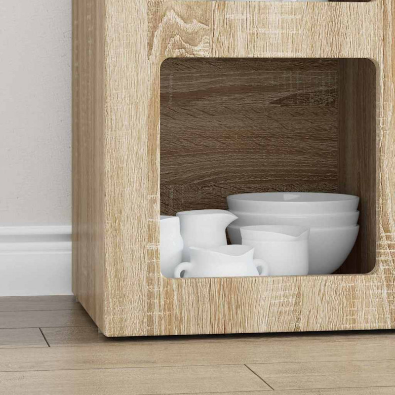 Bufet Dąb Sonoma 59 x 35 x 80.5 cm Materiał drewnopochodny