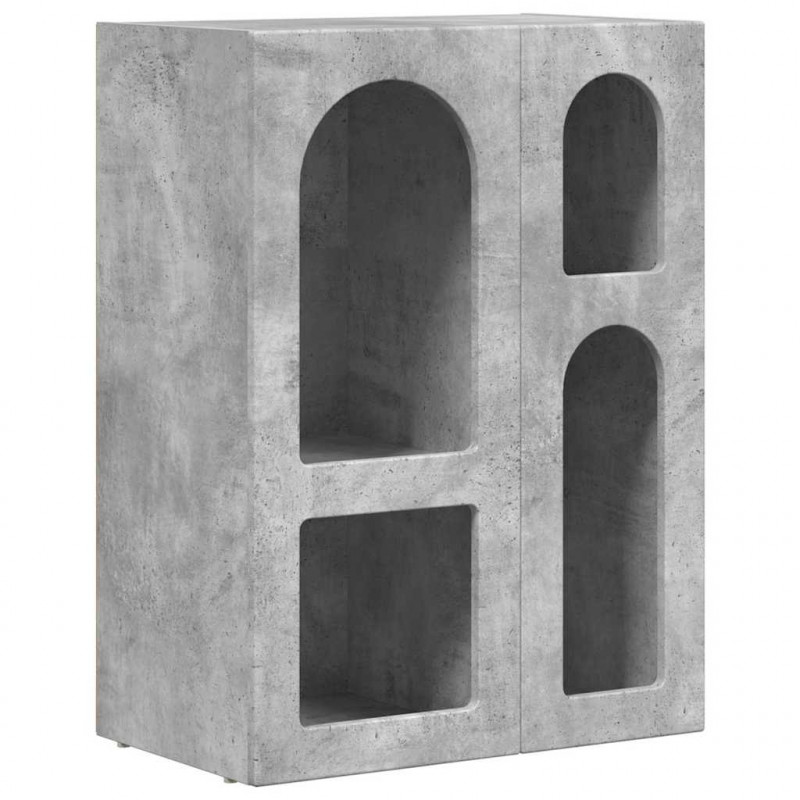 Bufet Betonowy szary 59 x 35 x 80.5 cm Materiał drewnopochodny