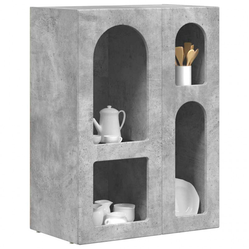 Bufet Betonowy szary 59 x 35 x 80.5 cm Materiał drewnopochodny