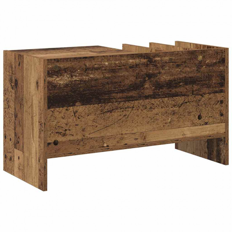 Szafka na płyty winylowe z półką Stare drewno 78,5 x 35 x 45 cm