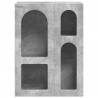 Bufet Betonowy szary 59 x 35 x 80.5 cm Materiał drewnopochodny