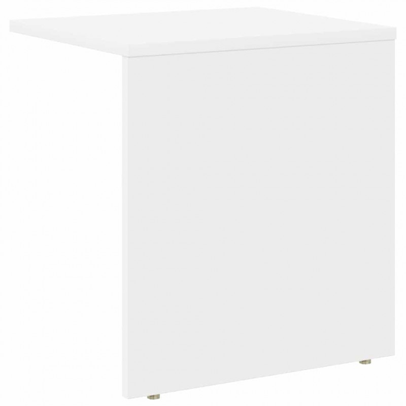 Stolik końcowy Biały 37 x 32 x 40 cm Materiał drewnopochodny