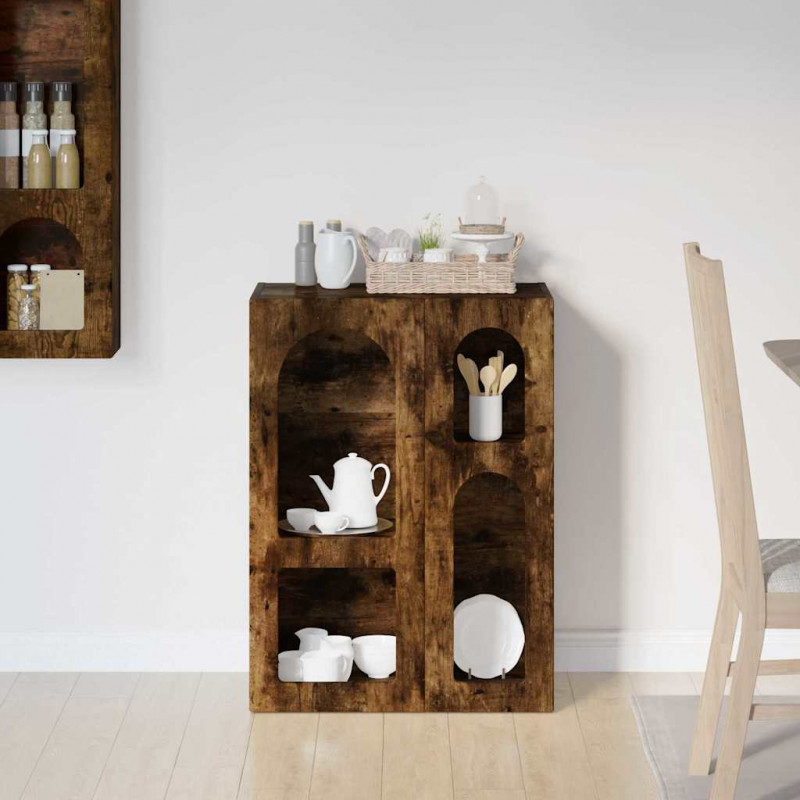 Bufet Dąb wędzony 59 x 35 x 80.5 cm Materiał drewnopochodny