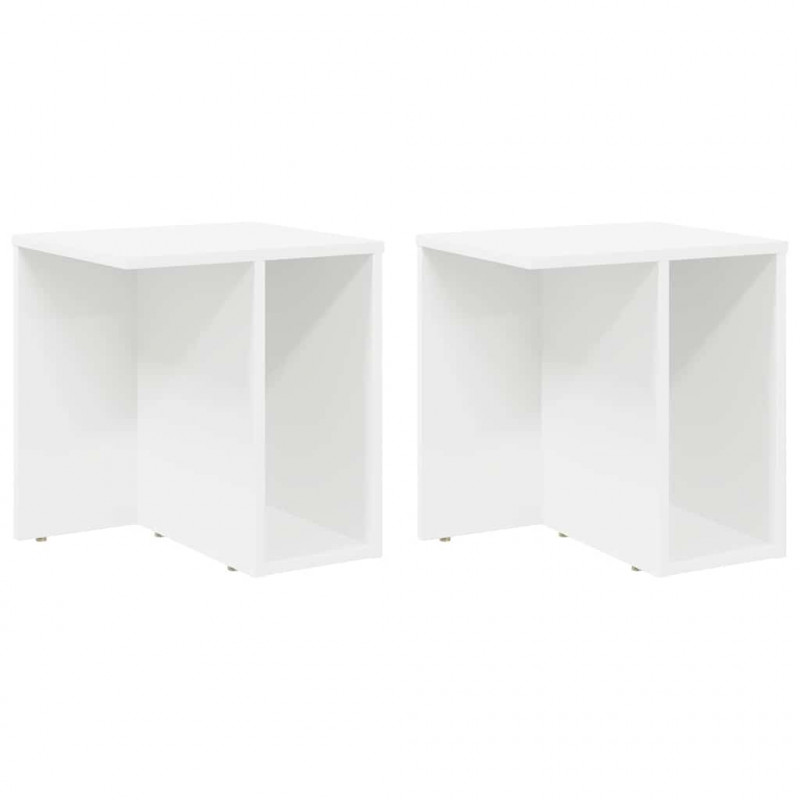 Stolik końcowy 2 pcs Biały 37 x 32 x 40 cm